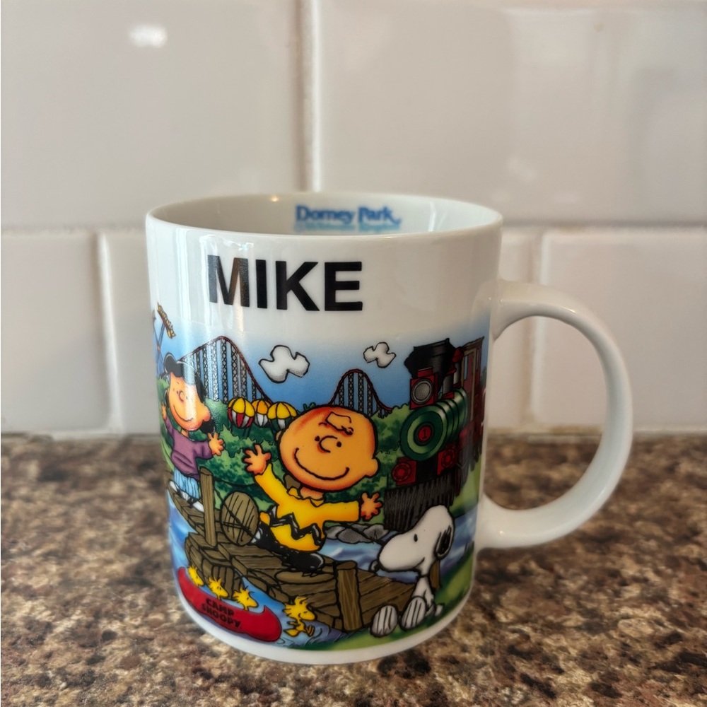 Peanuts Dorney Park Mug with “Mike” Name